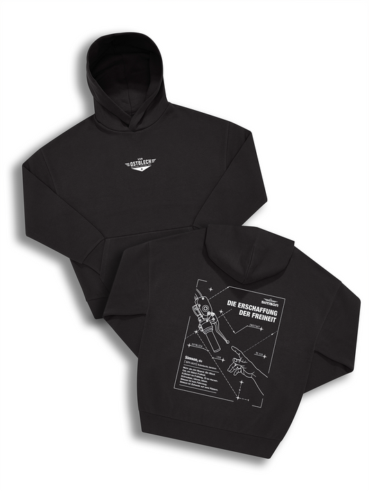 Hoodie "Die Erschaffung der Freiheit" | Simson | Schwarz
