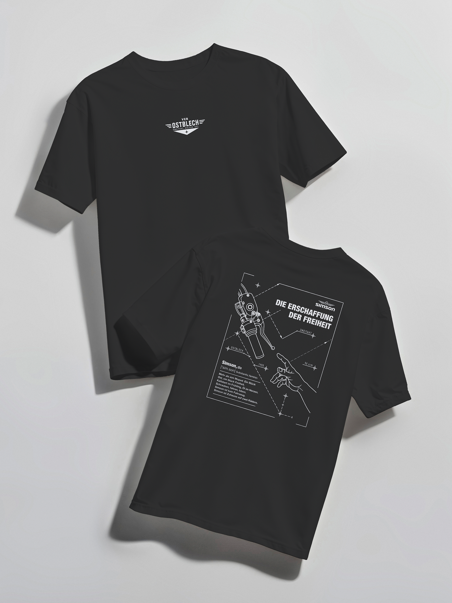 T-Shirt "Die Erschaffung der Freiheit" | Simson | Schwarz